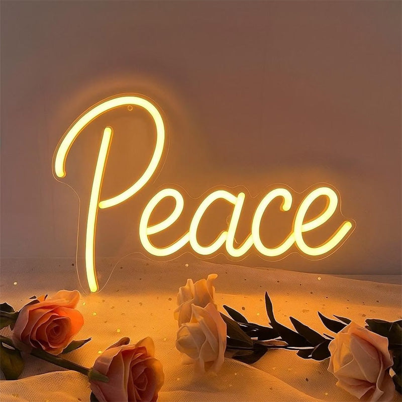 PeaceNeonSign_WarmYellowLEDScriptLightforHome_Wedding_RelaxingSpaces.jpg