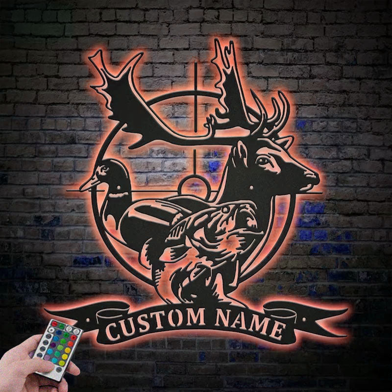 PersonalizedDeerDuckFishHuntingMetalWallSignsWithRGBLedLight.jpg