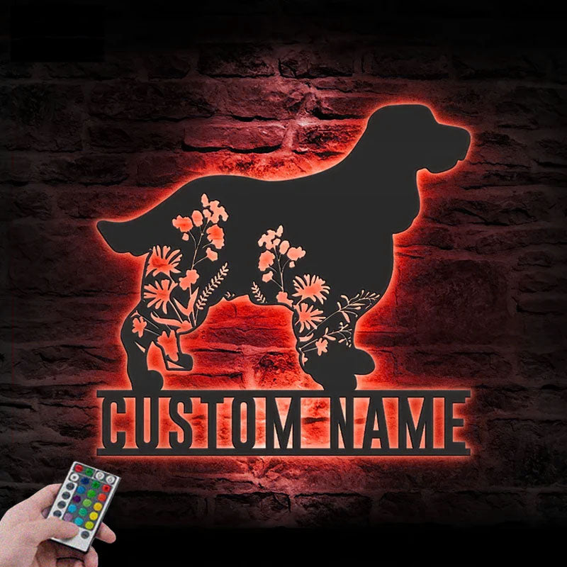 PersonalizedFLoralEnglishSpringerSpanielMetalWallSignsWithRGBLedLight.jpg
