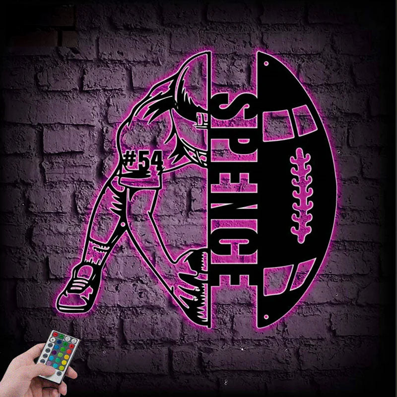 PersonalizedFootballPlayerMetalSign_MetalWallSignsWithRGBLedLight.jpg