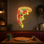 Pizza Neon Sign - Classic Loaded Pizza Slice Wall Decor