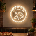 Pizza Neon Sign - Astronaut Space Slice Wall Decor