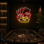 Custom Poker Room Neon Sign | Casino Dice LED Wall Decor for Game Room & Man Cave