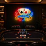 Custom Poker Room Neon Sign | Casino LED Wall Light for Game Room & Man Cave