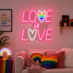Pride & LGBT Neon Signs - Love Is Love Pink Wall Glow