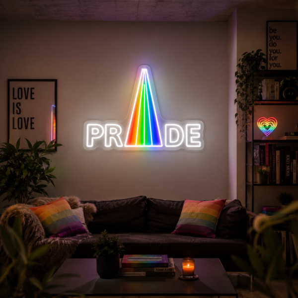 Pride & LGBT Neon Signs - Rainbow Triangle Pride Glow