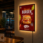 Restaurant Wall Lightbox Sign - Burger Promo Display