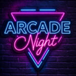 Retro Arcade Neon Sign - Arcade Night LED Decor