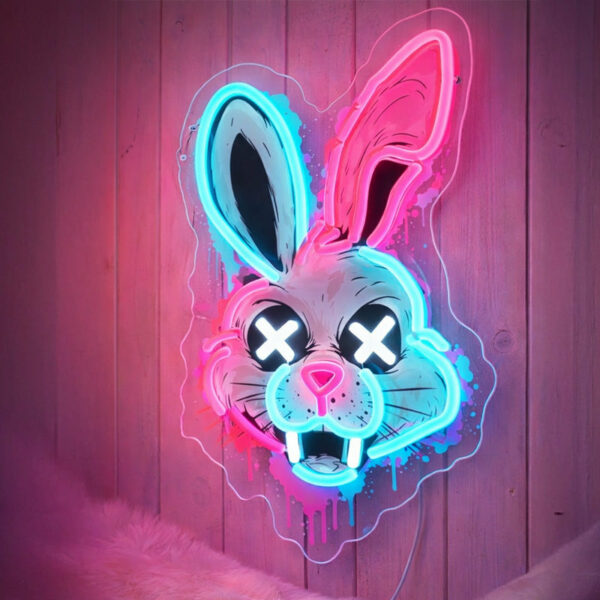 She Shed Neon Sign Decor - LED Neon Bunny Wall Light