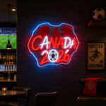 Soccer Bar Neon Sign - Canada Football Fan Wall Decor