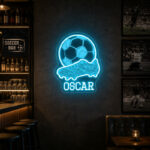 Soccer Bar Neon Sign - Custom Player LED Wall Decor