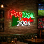 Soccer Bar Neon Sign - Portugal 2026 Fan Wall Decor