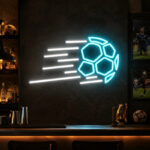 Soccer Bar Neon Sign - Speeding Soccer Ball Wall Art
