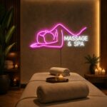 Custom Spa Neon Sign | Massage & Spa LED Wall Art for Wellness Center & Salon