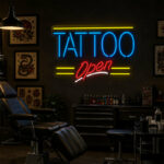 Tattoo Shop Neon Sign - Tattoo Open LED Wall Light