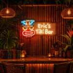 Tiki Bar Neon Sign - Tropical LED Wall Light for Home Bar, Patio, Luau Party & Beach House