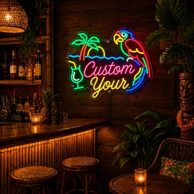 TikiBarNeonSignTropical-OpenParrotWallArtCustomYour.jpg