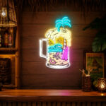 Tiki Bar Neon Sign Tropical - Beach Mug Wall Decor