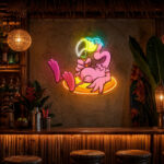 Tiki Bar Neon Sign Tropical - Chill Flamingo Decor
