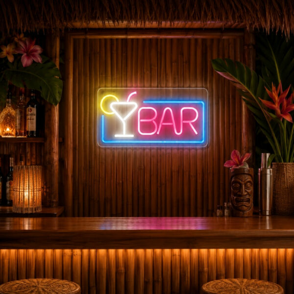 Tiki Bar Neon Sign Tropical - Cocktail Bar Wall Decor | Custom Your