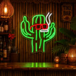 Tiki Bar Neon Sign Tropical - Cool Cactus Wall Decor