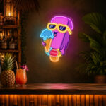 Tiki Bar Neon Sign Tropical - Ice Cream Wall Decor