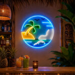 Tiki Bar Neon Sign Tropical - Island Beach Wall Decor