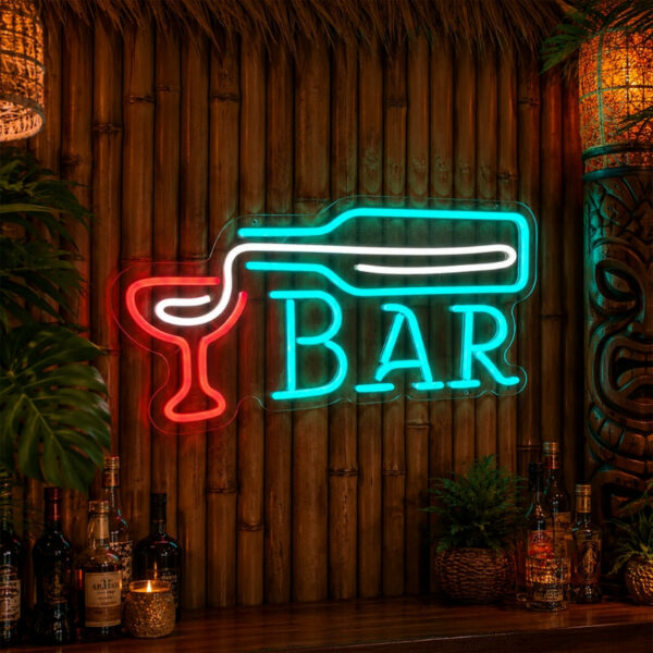Tiki Bar Neon Sign Tropical - Neon Bar Glass Decor | Custom Your