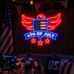 USA 250th Anniversary Neon Sign – 4th of July LED