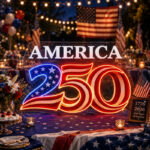 USA 250th Anniversary Neon Sign - America Party Decor