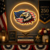 USA 250th Anniversary Neon Sign - Eagle Flag Glow