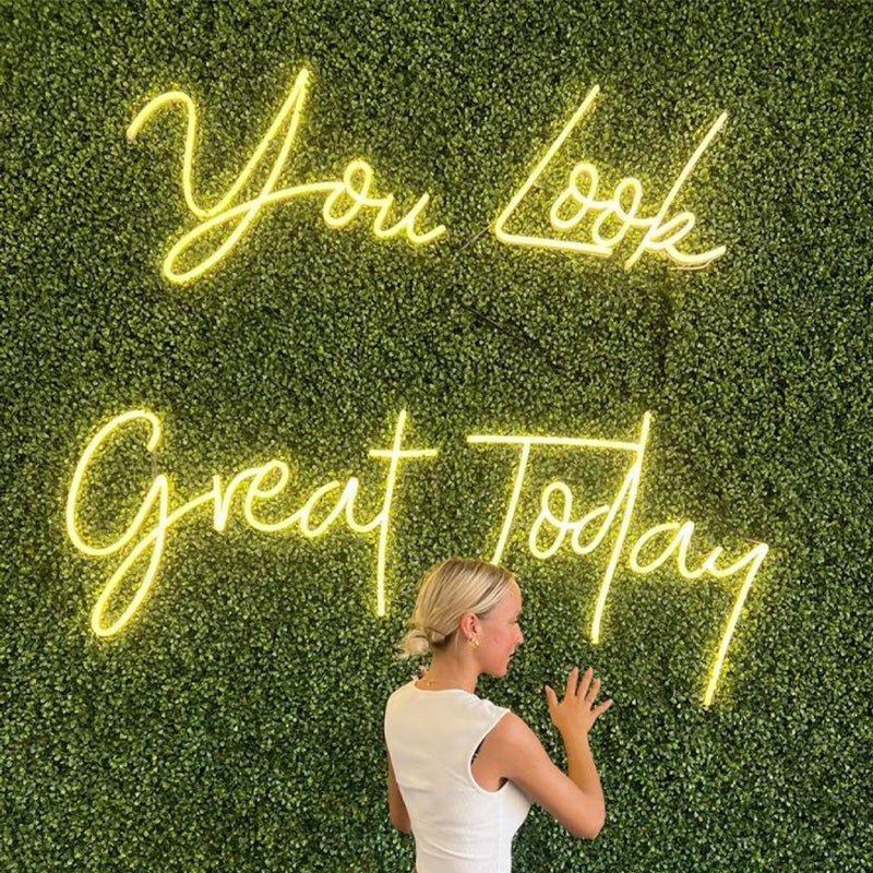 YouLookGreatToday_NeonSign_WarmYellowLEDNeonScriptforPhotoBackdrop_Salon_CafeDecor.jpg