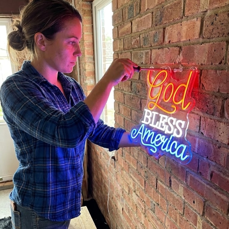 Custom LED neon sign review photo from Jessica W., Charlotte NC